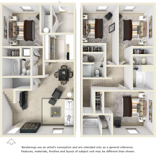 4-4 TH Quartz floor plan