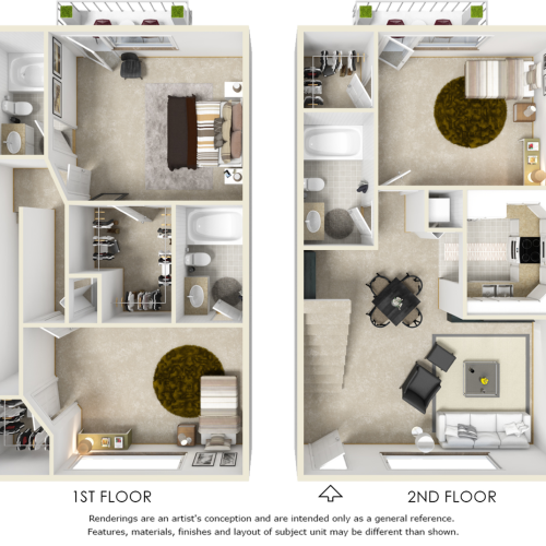 Kensington 3 bedroom 3 bathroom floor plan