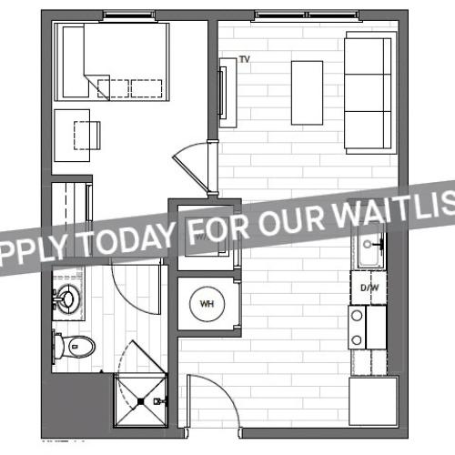 1x1 Terrace 1 Bed Apartment Student Evolve Bloomington