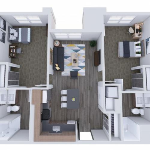 2x2 Floor Plan