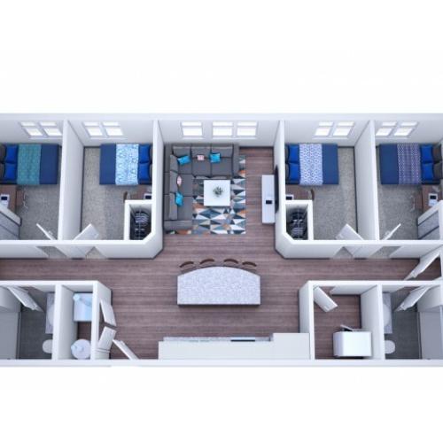 4 x 2 Apartment