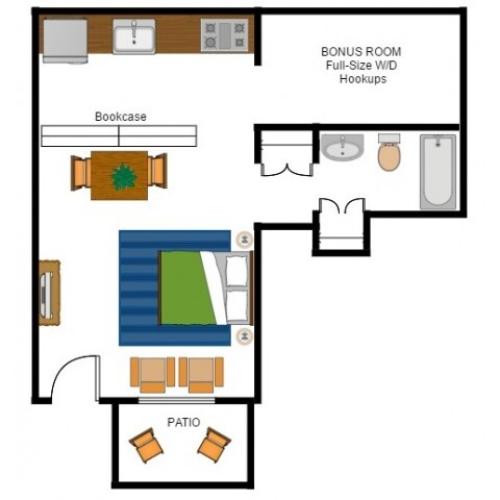 1x1 1 Bed Apartment Royal Glen Apartments