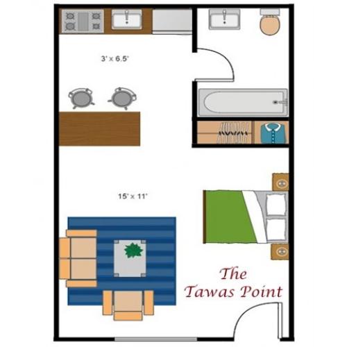 1x1 Premier 1 Bed Apartment Aspen Grove Apartments