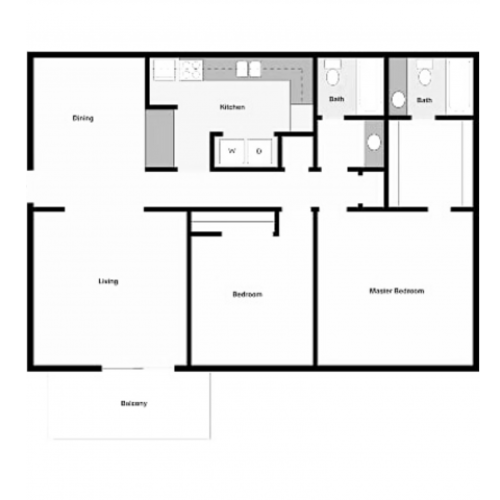 2 Bed 2 Bath