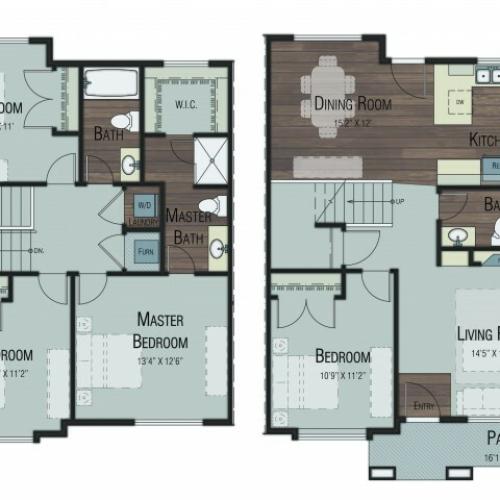 4 bedroom 3 bathroom Douglas Premier floor plan