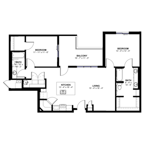 2 bed/2 bath Corner Unit w/ Large Patio