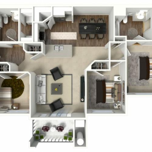 3 bedroom 2 bathroom Coventry floor plan