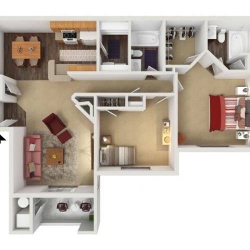 2 bed/2 bath