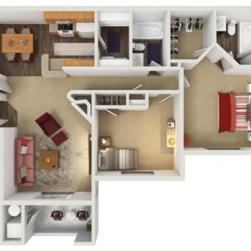 2 bed/2 bath ADA