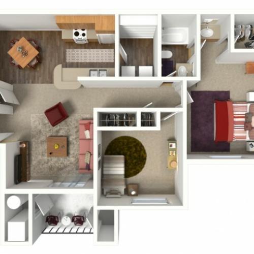 2 bed/1 bath