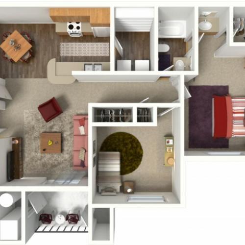 2 bed/1 bath ADA
