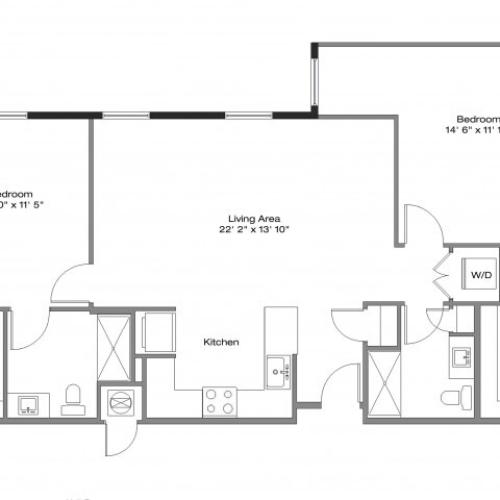 2 Bed 2 Bath Villa with Loft 2 Bed Apartment The Landon at New