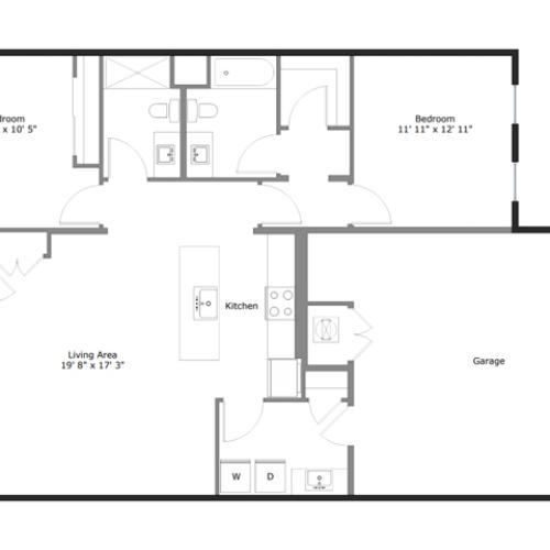 2 Bed 2 Bath Villa with Loft 2 Bed Apartment The Landon at New