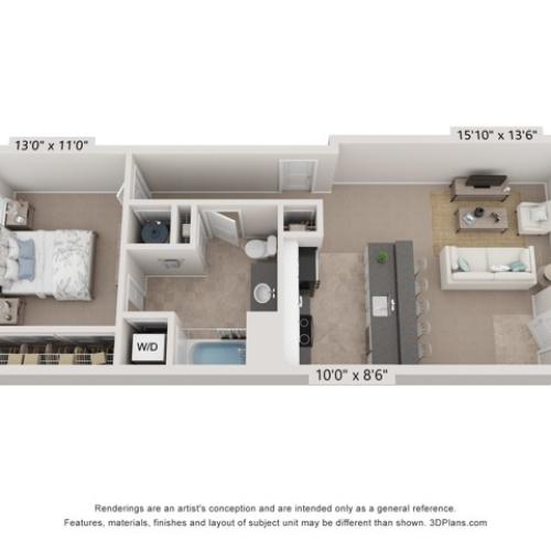 Stansbury Town Plus 2 Bed Apartment LC Dublin