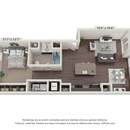 Town Center I 1 Bed Apartment LC Mount Juliet