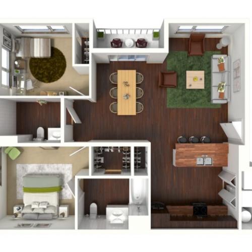 1x1 1 Bed Apartment K West Apartments