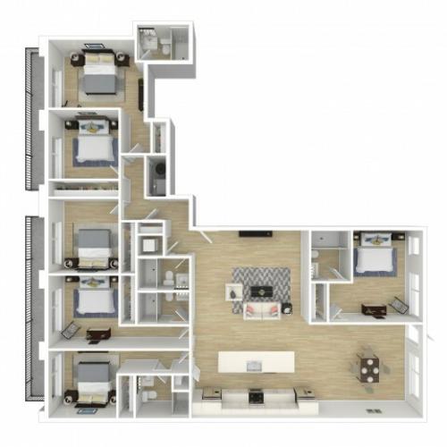 Viva at Capitol Hill Garden Flats Unit 02 Floor Plan