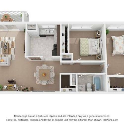 2 bedroom 1 bath