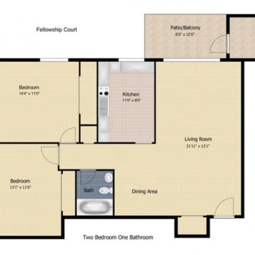 1 Bedroom 1 Bed Apartment Fellowship Court