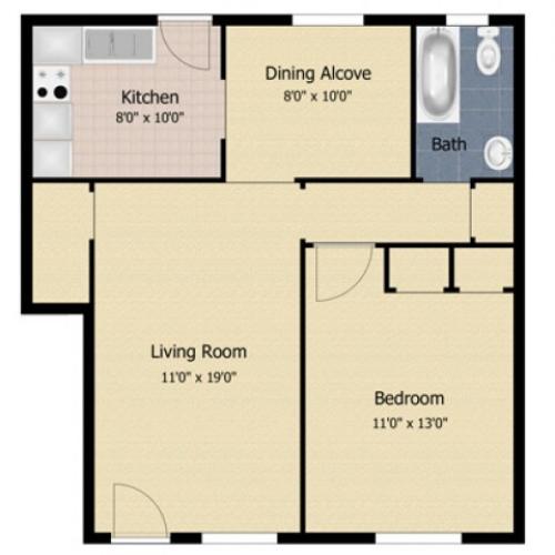 2 Bedroom 2 Bed Apartment Stansbury Manor Apartments & Townhomes