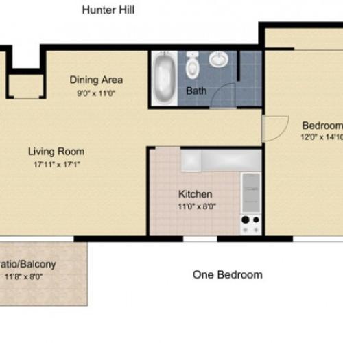 2 Bedroom Deluxe 2 Bath 2 Bed Apartment Hunter Hill Apartments