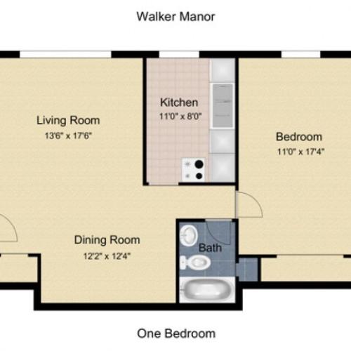 2 Bedroom Deluxe 2 Bed Apartment Walker Manor Apartments