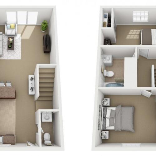 1 Bedroom 1 Bed Apartment Stone Ridge Apartments & Townhomes