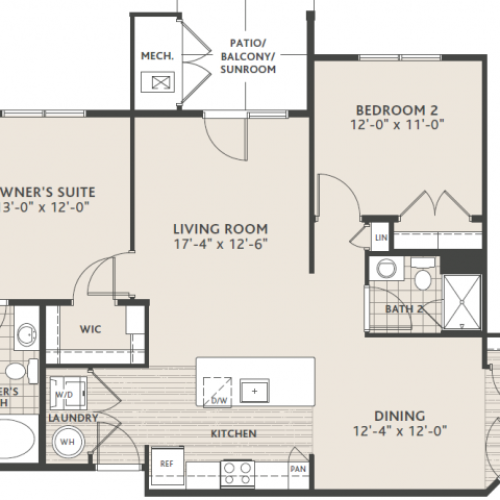 2 bedroom 2 bath