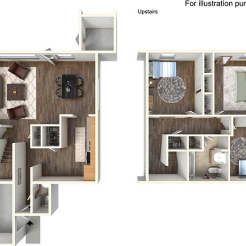 The Hollister (Harper Village) 4 Bed Apartment Campbell Crossing