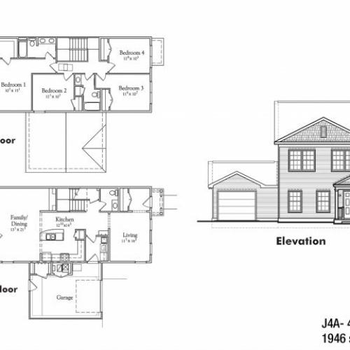 Four bedroom JNCO floor plan | fort drum apartments