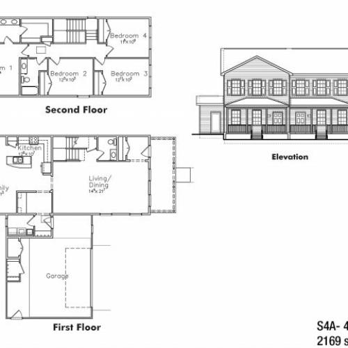 Four bedroom SNCO floor plan | fort drum housing