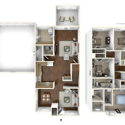 4 Bdrm Floor Plan | camp lejeune housing | Atlantic Marine Corps Communities at Camp Lejeune