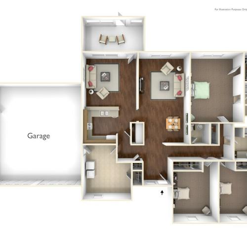 3 Bdrm Floor Plan | Parris Island Weapons Sound | Atlantic Marine Corps Communities at Tricommand