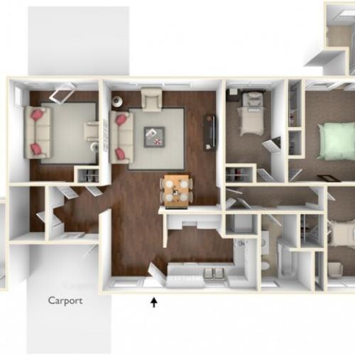 York II Freedom Sound & PI Wake Village 3 Bed Apartment Tri