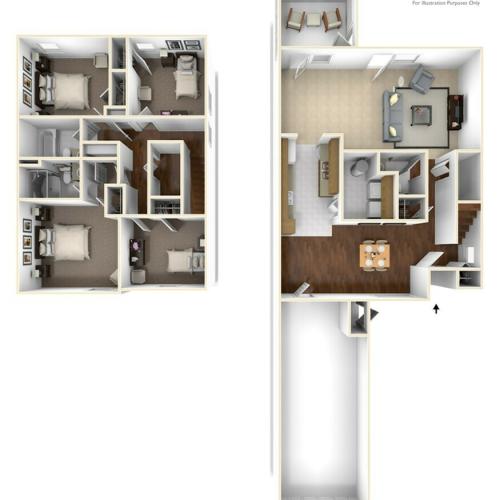 4 Bedroom Floor Plan | base housing cherry point nc | Atlantic Marine Corps Communities at Cherry Point