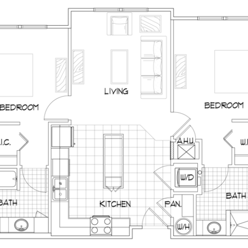 2 Bedroom 2 bathrooms