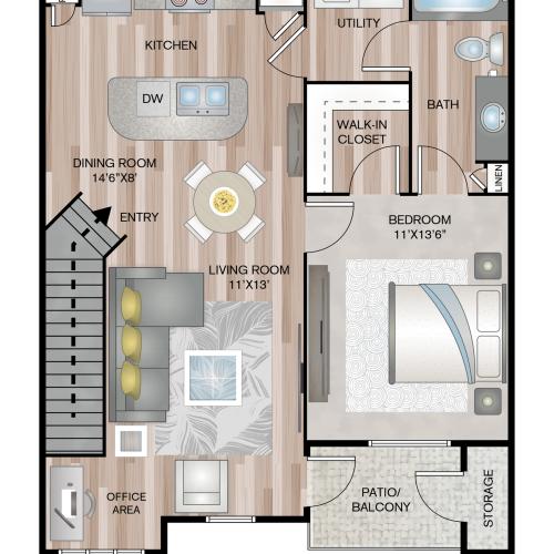 The Studio Grand 1 Bed Apartment Fountains At Chatham Parkway