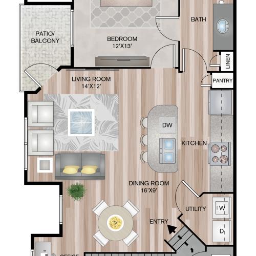 The Studio Grand 1 Bed Apartment Fountains At Chatham Parkway
