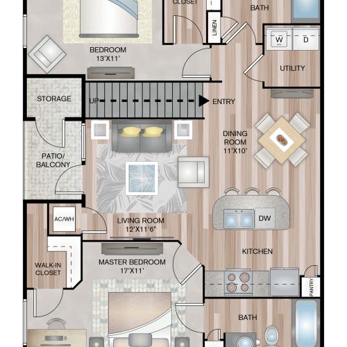 The Studio Grand 1 Bed Apartment Fountains At Chatham Parkway