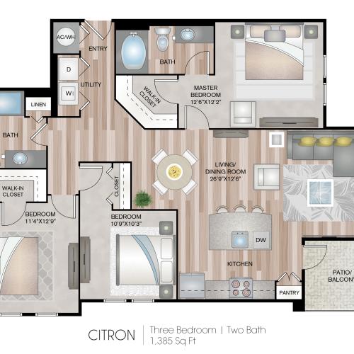 Bronze 2 Bed Apartment Citra at Windermere