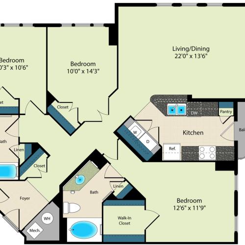 The McKinley 1 Bed Apartment Inigo's Crossing