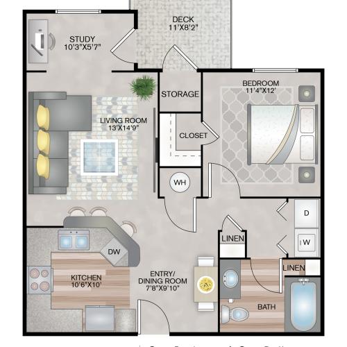 one bedroom floorplan