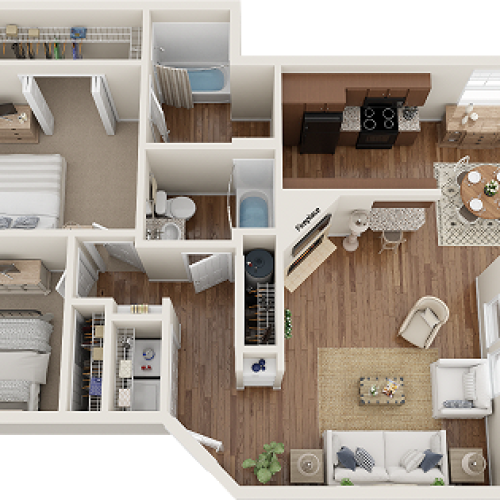 overlook park 2 bedroom gold c floor plan