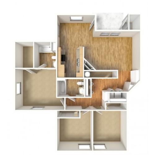 Spruce 2 Bed Apartment Sequoia Grove Apartments in Canby Oregon