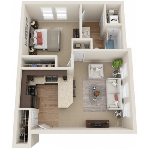 bronze 3d floor plan