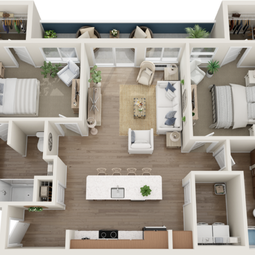 Cobalt 1 Bed Apartment Meritum Evergreen Apartments For Rent