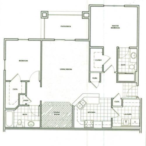 3x2 Townhome 3 Bed Apartment Villages at Nathanael Greene