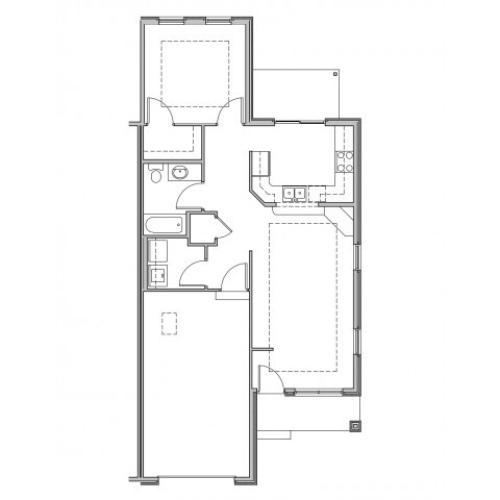 2x2 2 Bed Apartment Villages at Nathanael Greene