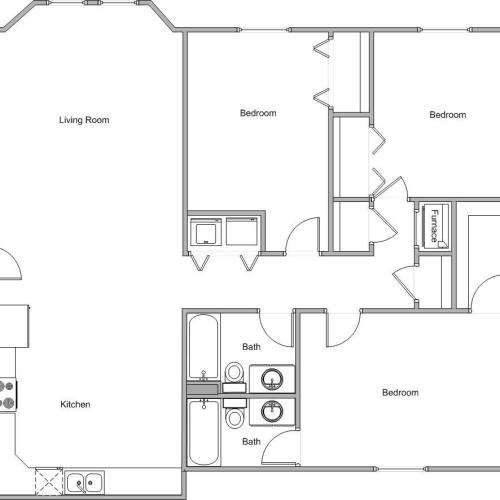 2 BR 2 Bed Apartment Spring Valley Apartments