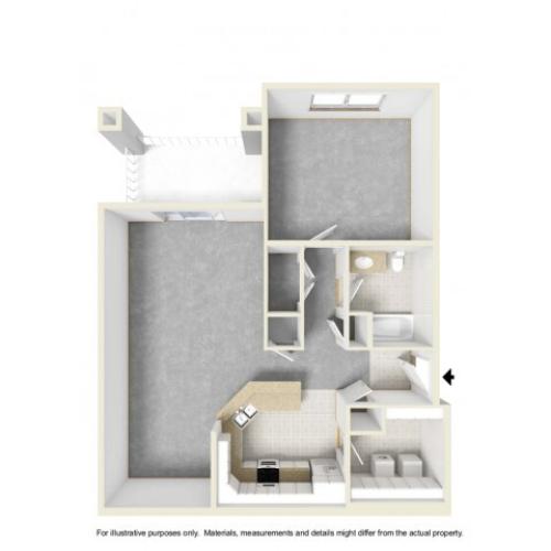 3x2 Townhome 3 Bed Apartment Villages at Nathanael Greene